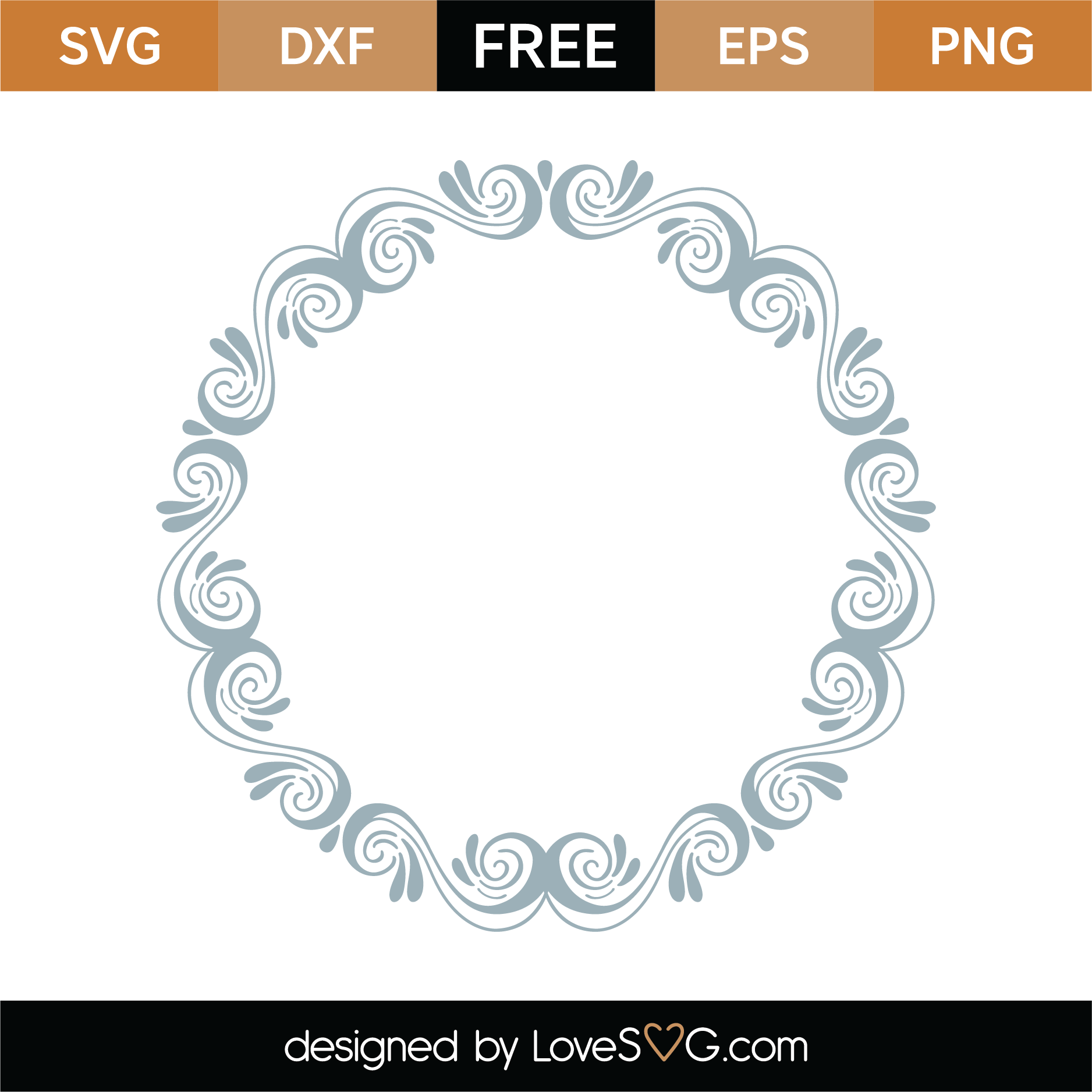 Free Monogram Frame SVG Cut File | Lovesvg.com