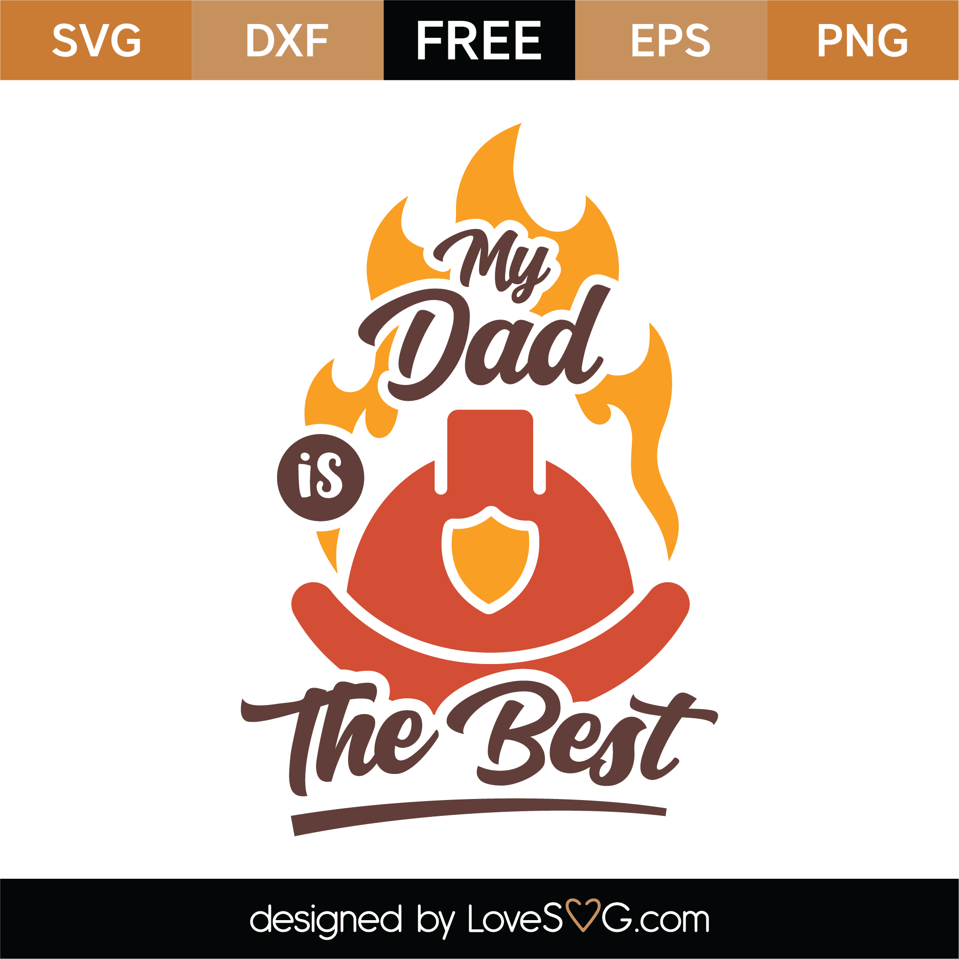 Download Free My Dad Is The Best SVG Cut File | Lovesvg.com
