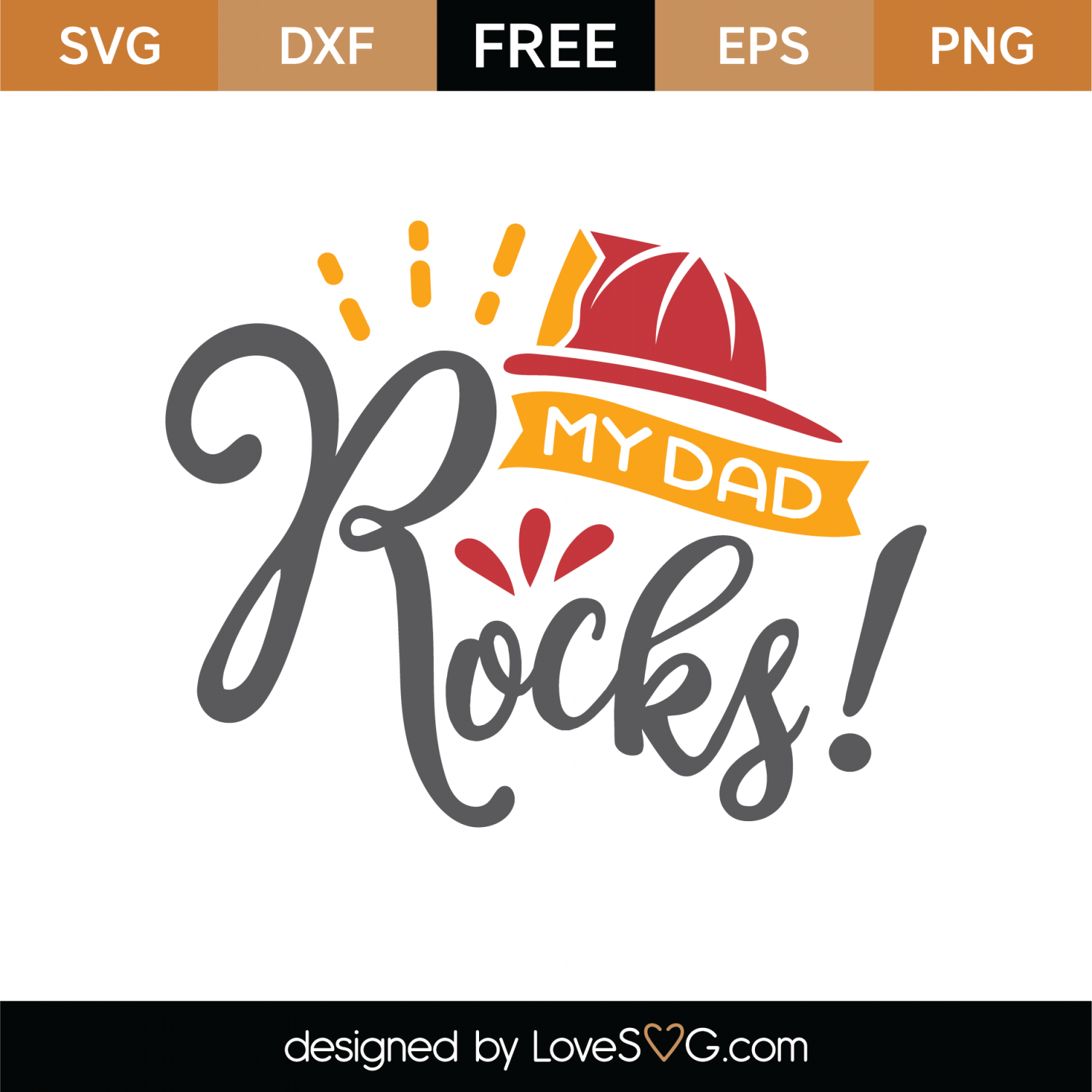 Download Free My Dad Rocks SVG Cut File | Lovesvg.com