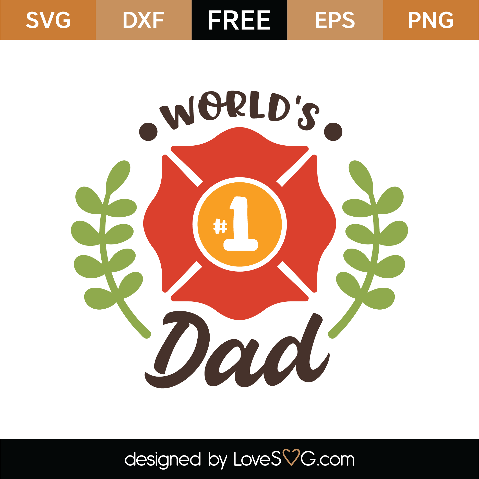 Download Free World's #1 Dad SVG Cut File | Lovesvg.com