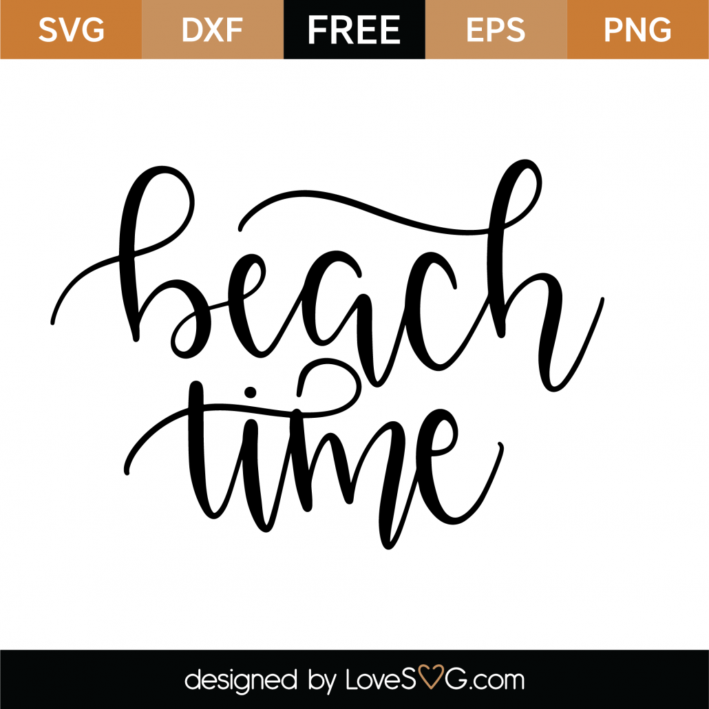Free Beach Time SVG Cut File | Lovesvg.com