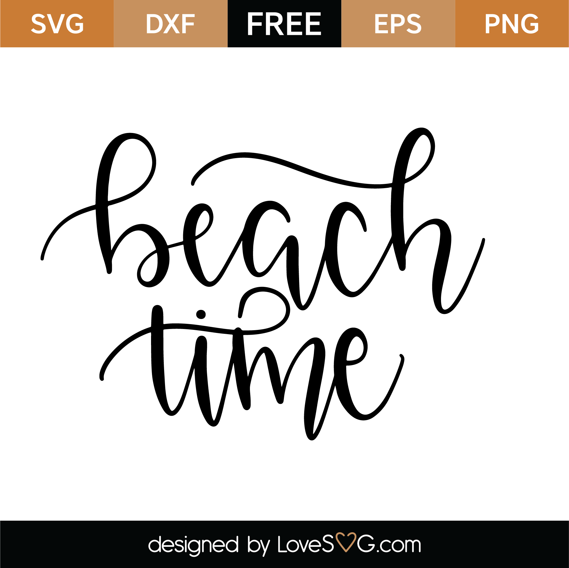 Download Free Beach Time SVG Cut File | Lovesvg.com