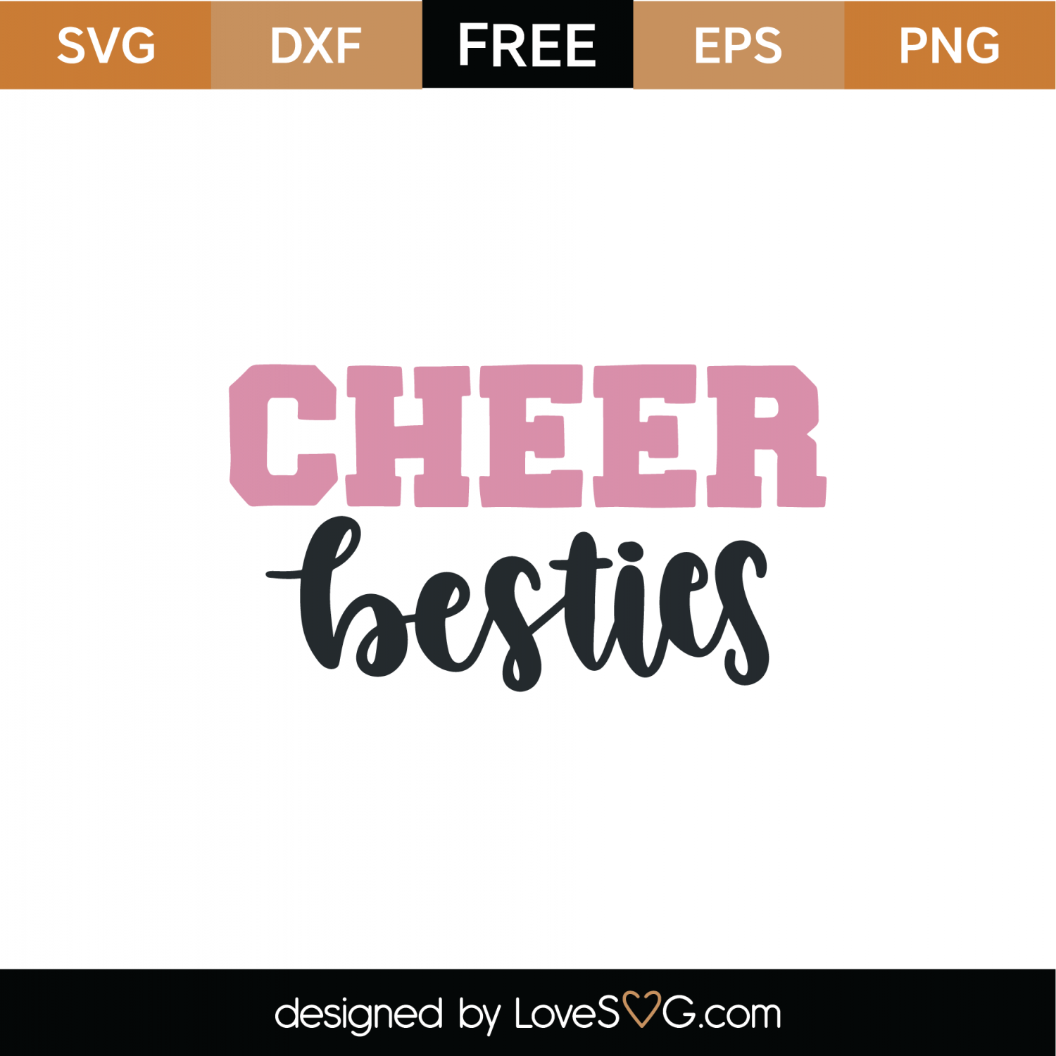 Download Free Cheer Besties SVG Cut File | Lovesvg.com