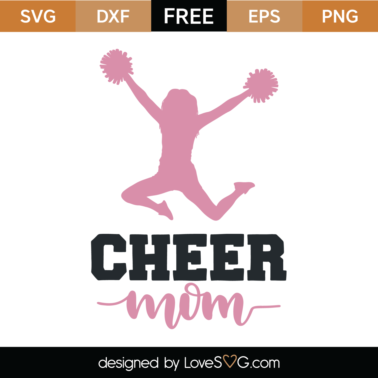 Free Cheer Mom Svg Cut File Lovesvg Com.