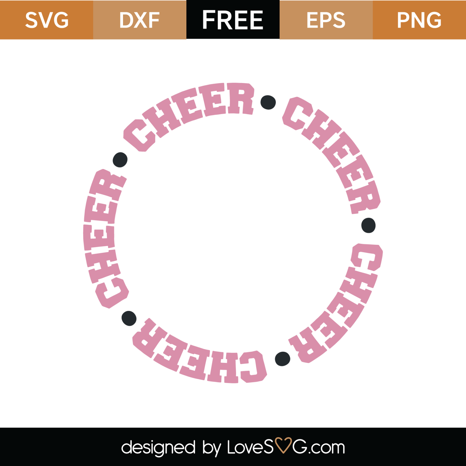 Download Free Cheer Monogram Frame SVG Cut File | Lovesvg.com