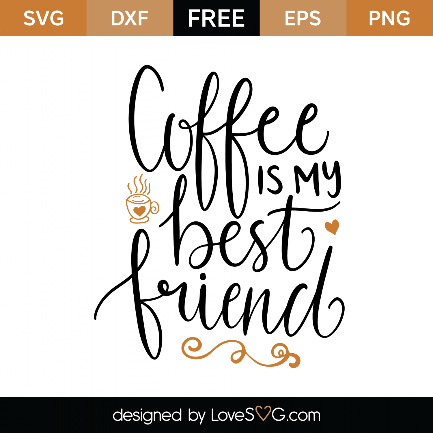 Free Coffee Is My Best Friend SVG Cut File | Lovesvg.com