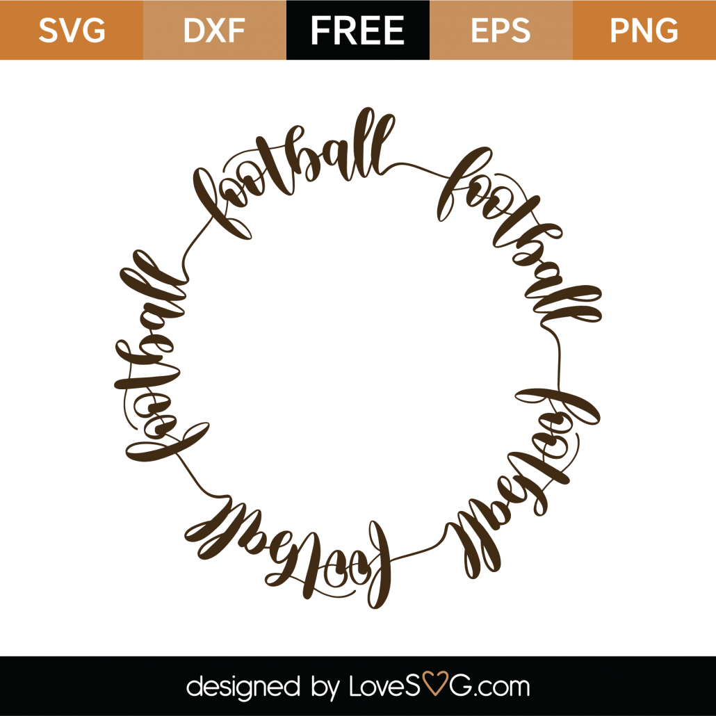 Download Free Football Monogram Frame SVG Cut File | Lovesvg.com