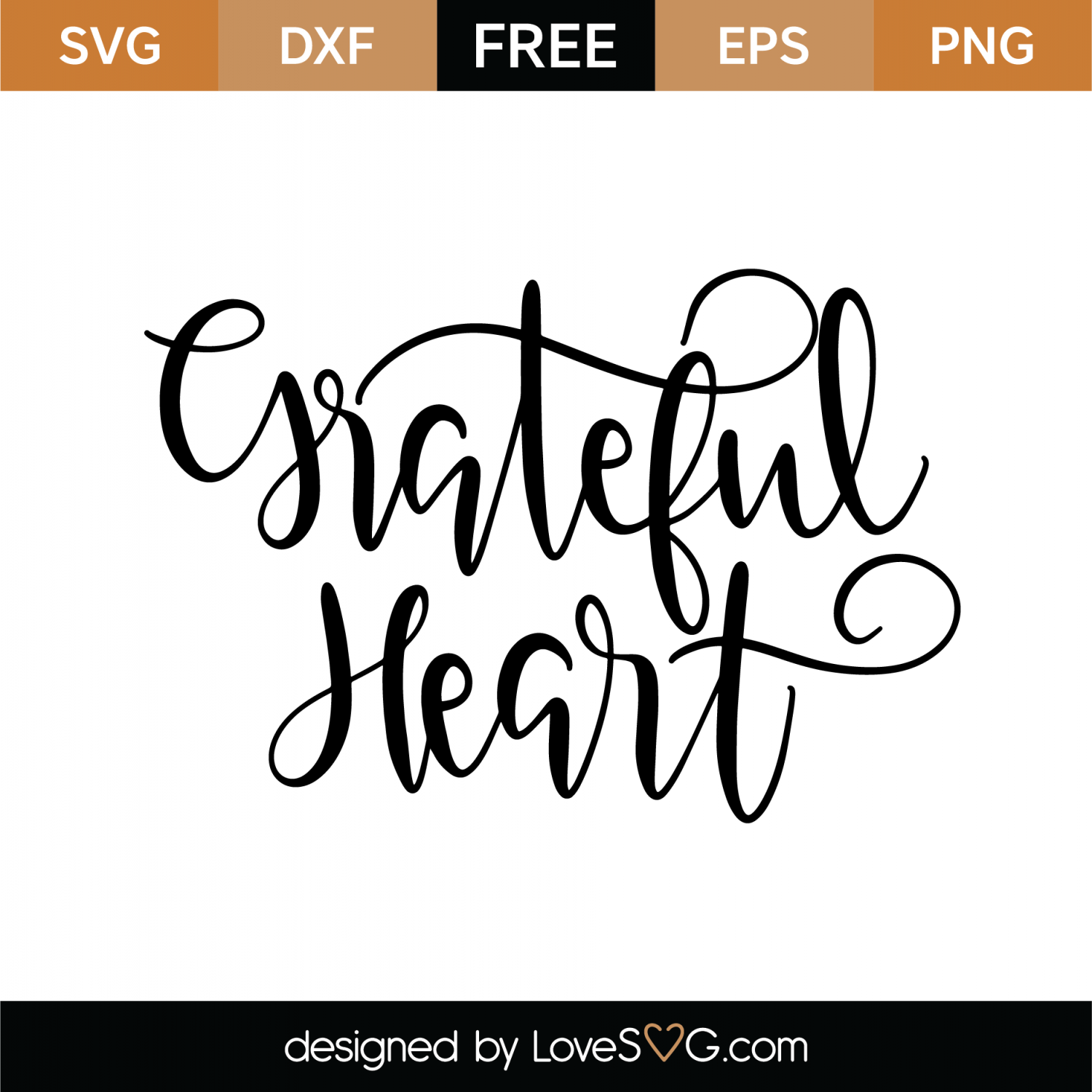 Download Free Grateful Heart SVG Cut File | Lovesvg.com