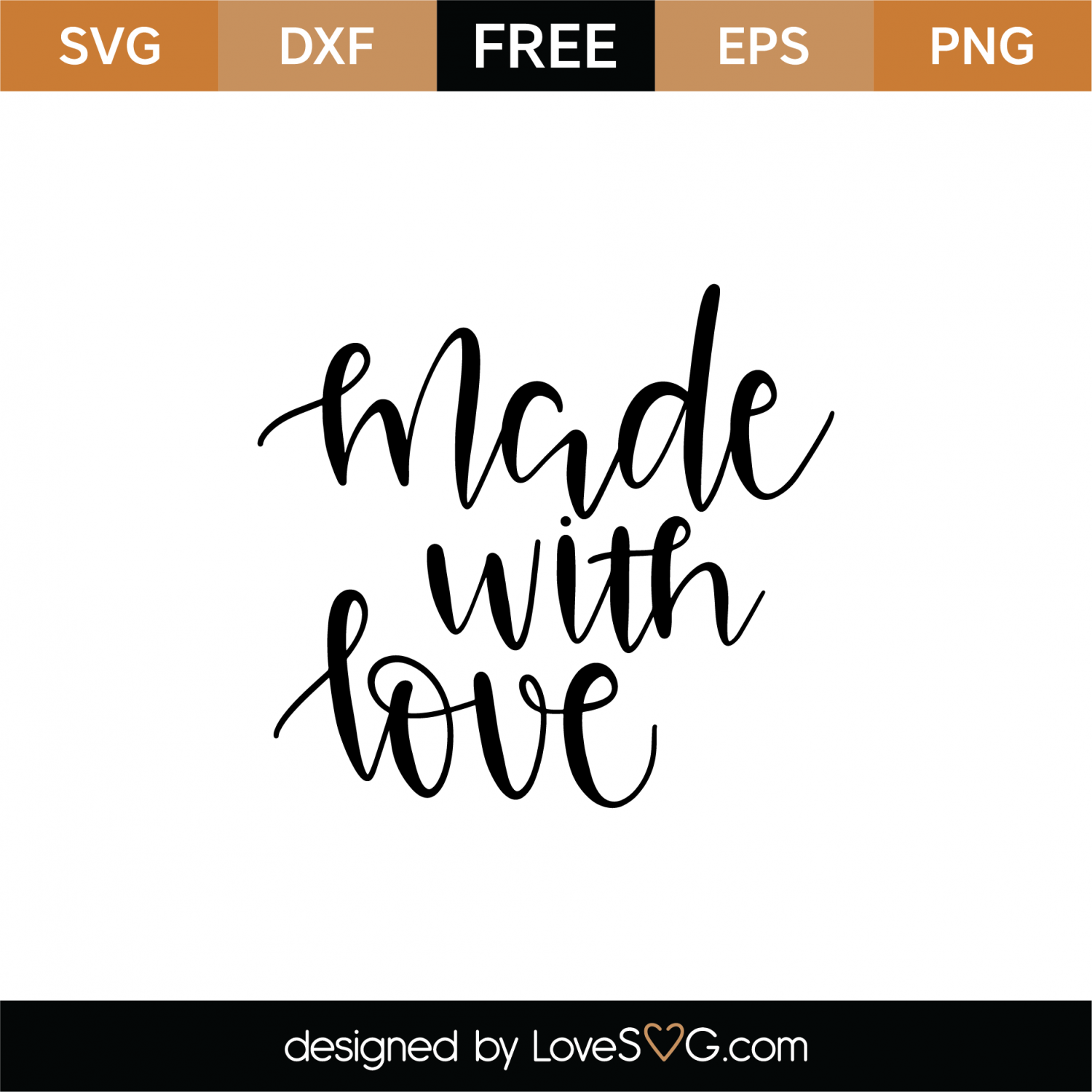 Made With Love Svg