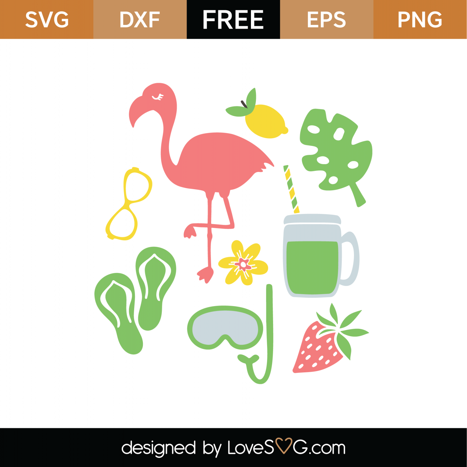 Download Free Summer Elements SVG Cut File | Lovesvg.com