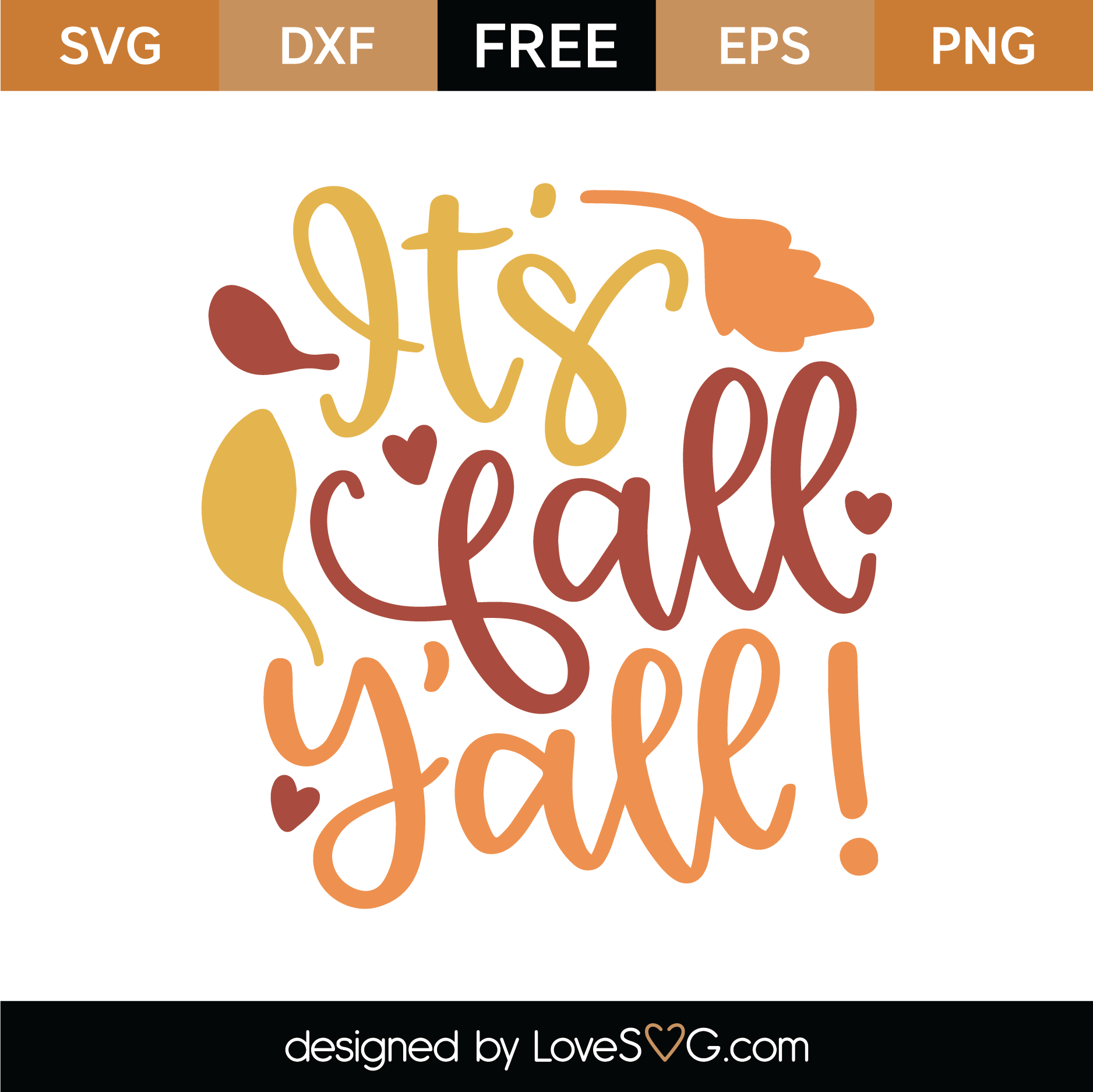 Download Free It's Fall Y'all SVG Cut File | Lovesvg.com