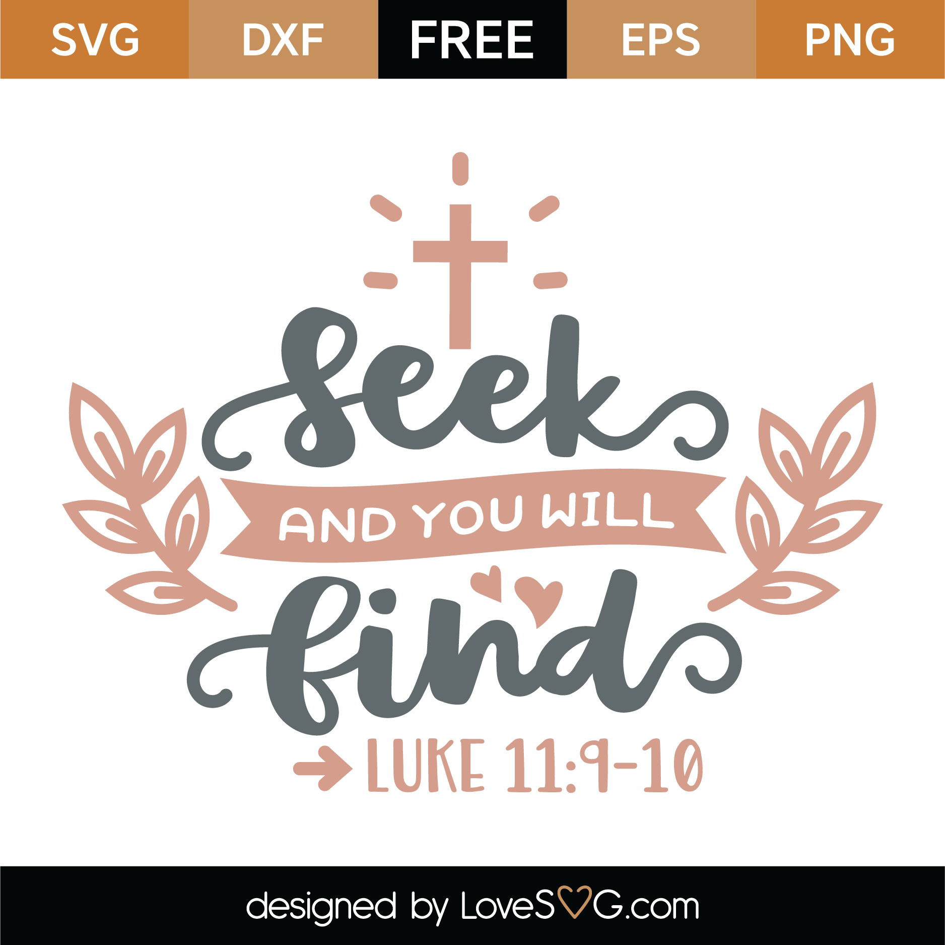 Download Free Luke 11:9-10 SVG Cut File | Lovesvg.com