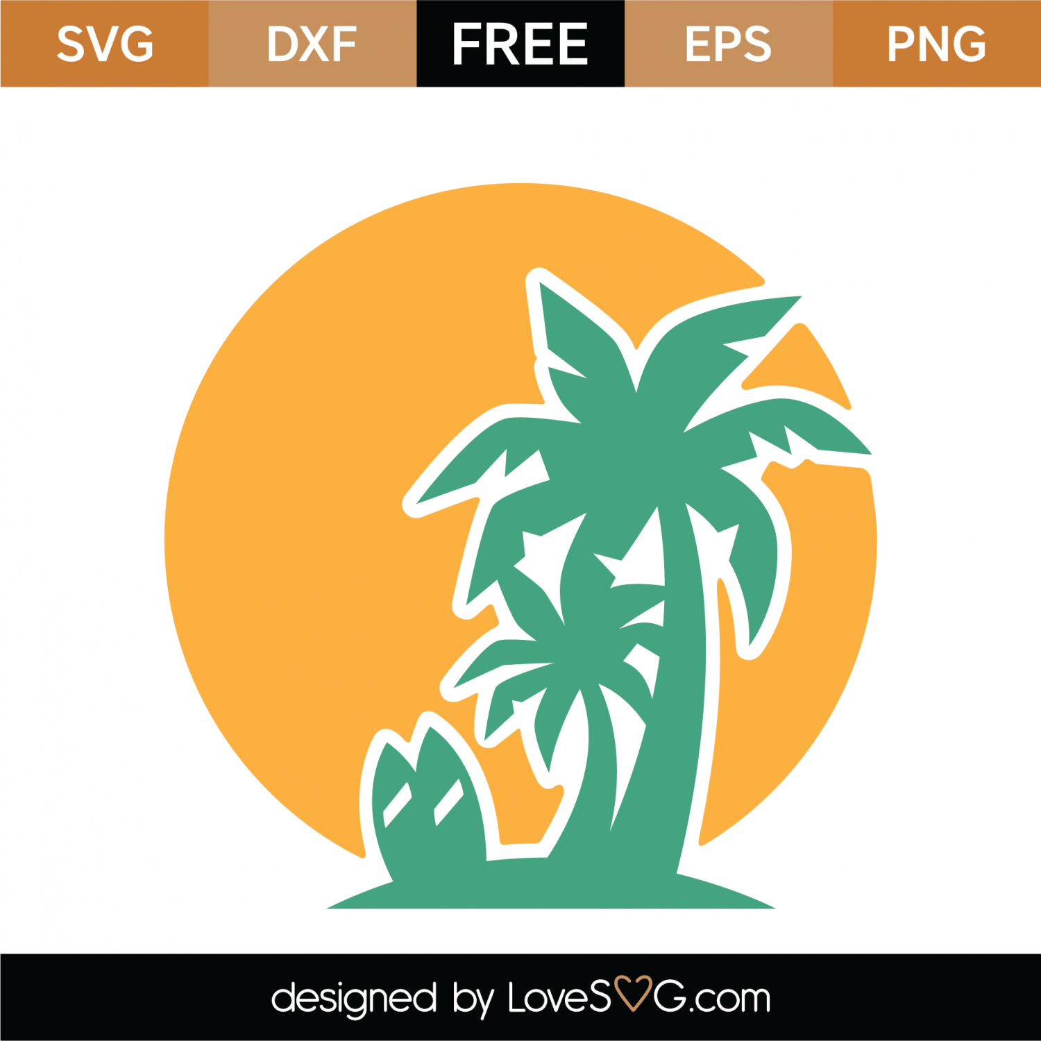 Free Palm Trees SVG Cut File | Lovesvg.com