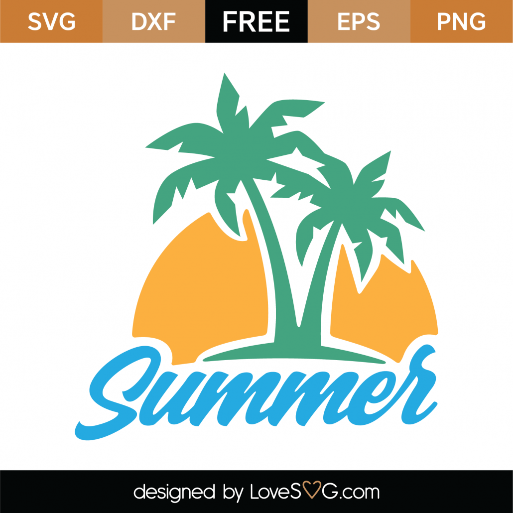 Download Free Summer Palm Trees SVG Cut File | Lovesvg.com