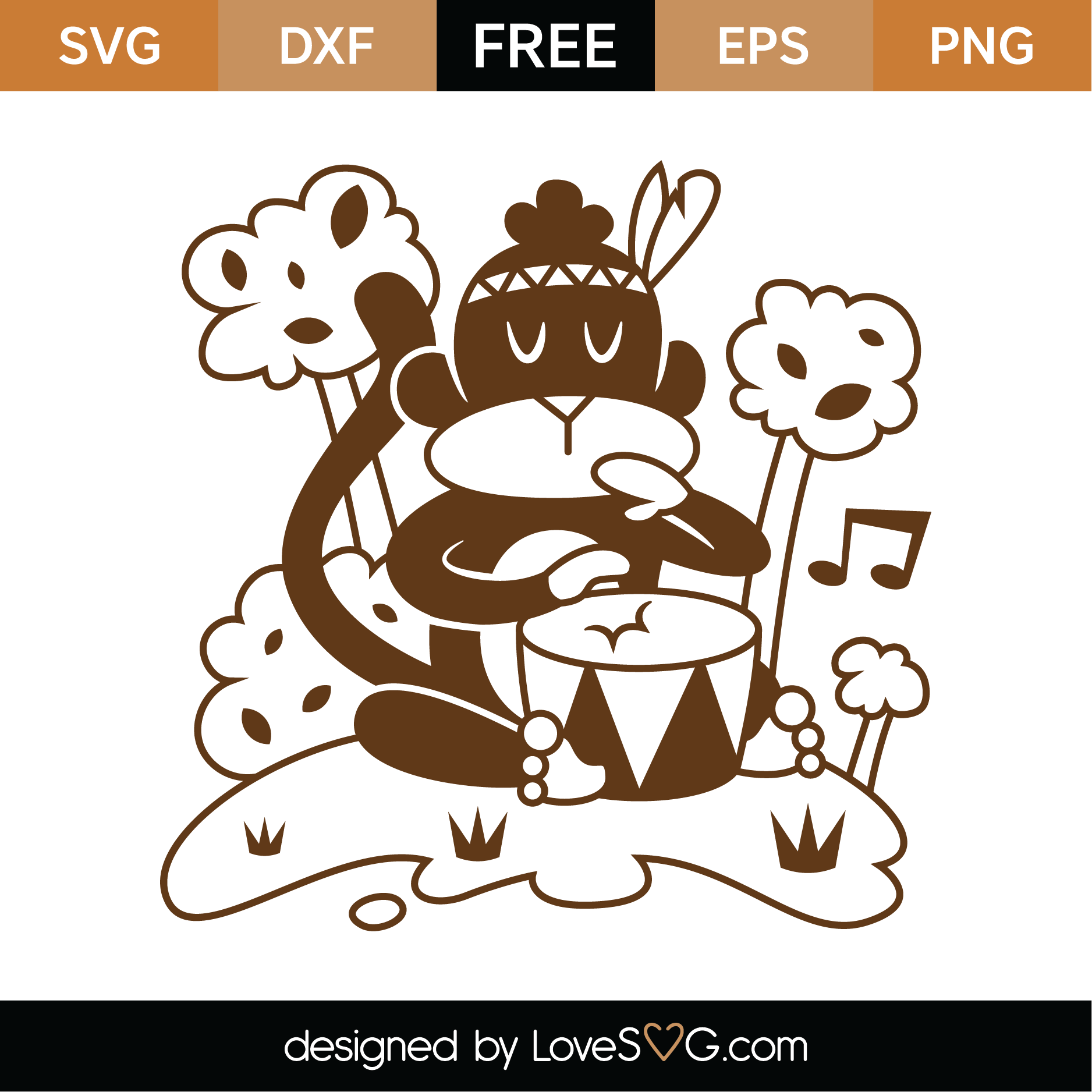 Download Free Whimsical Monkey SVG Cut File | Lovesvg.com