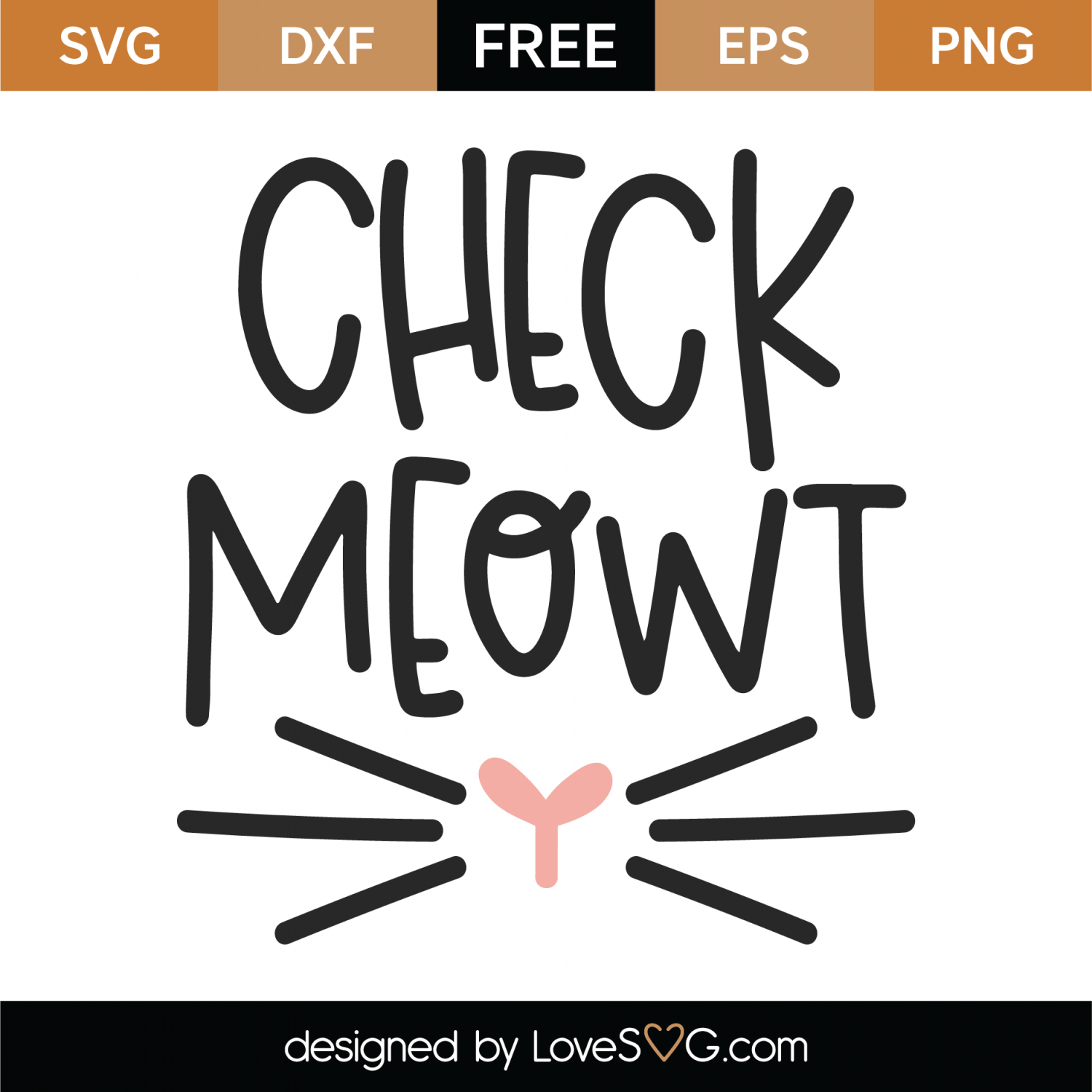 Download Free Check Meowt SVG Cut File | Lovesvg.com