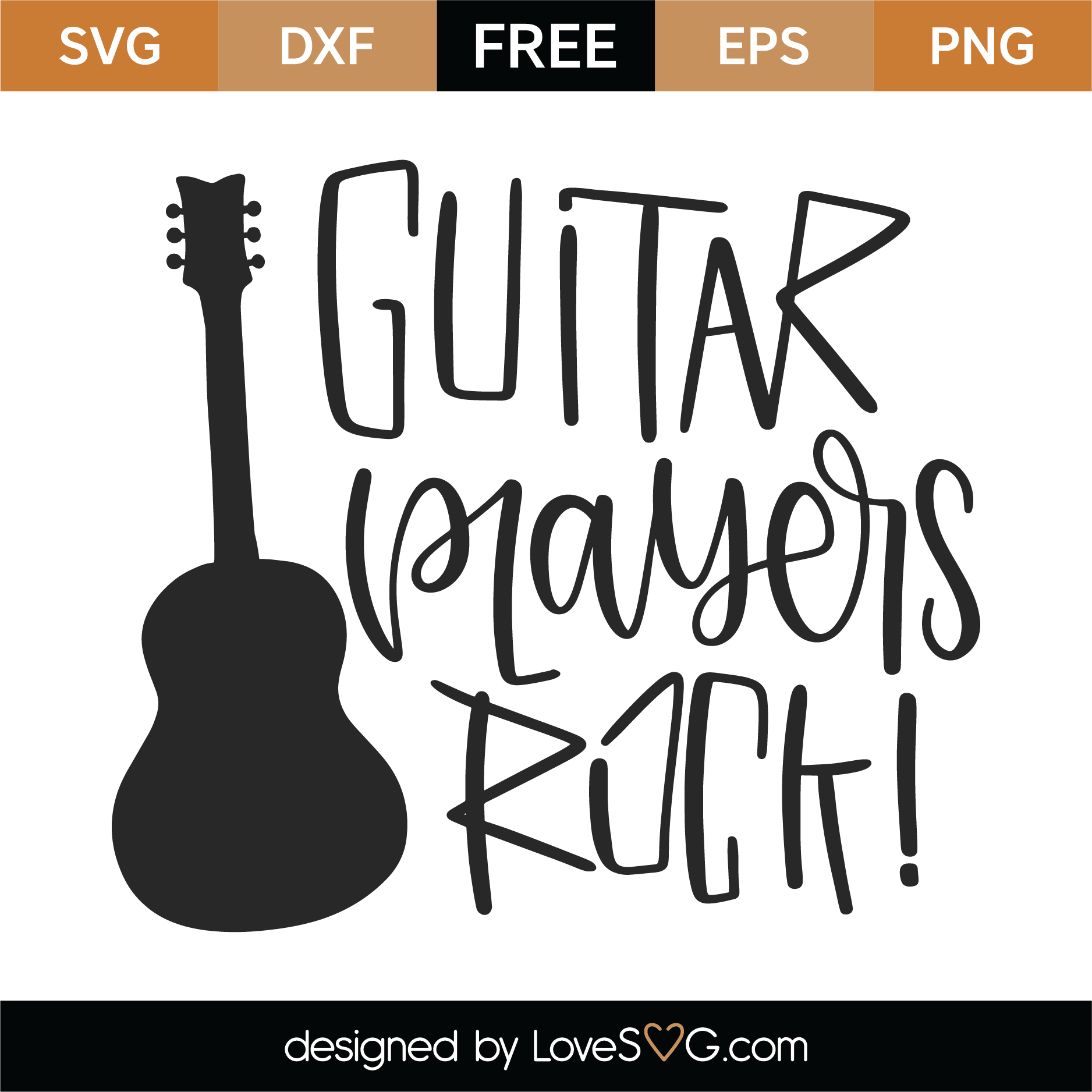 Free Guitar Players Rock Svg Cut File Lovesvg Com