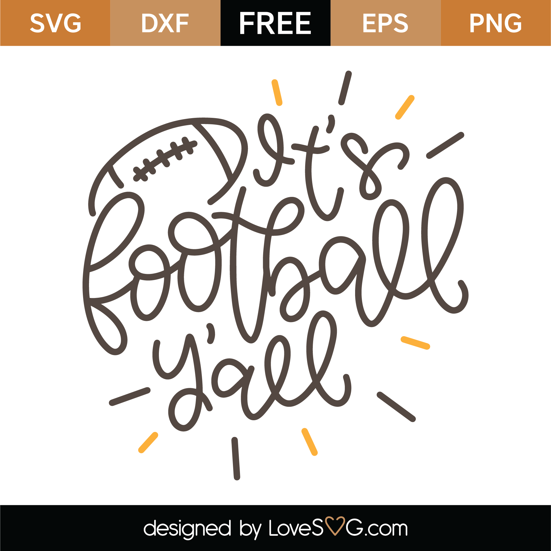 Download Free It's Football Y'all SVG Cut File | Lovesvg.com