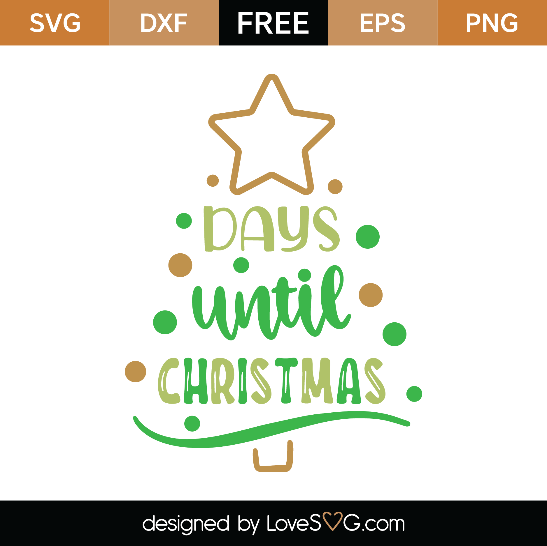 Free Days Until Christmas SVG Cut File | Lovesvg.com