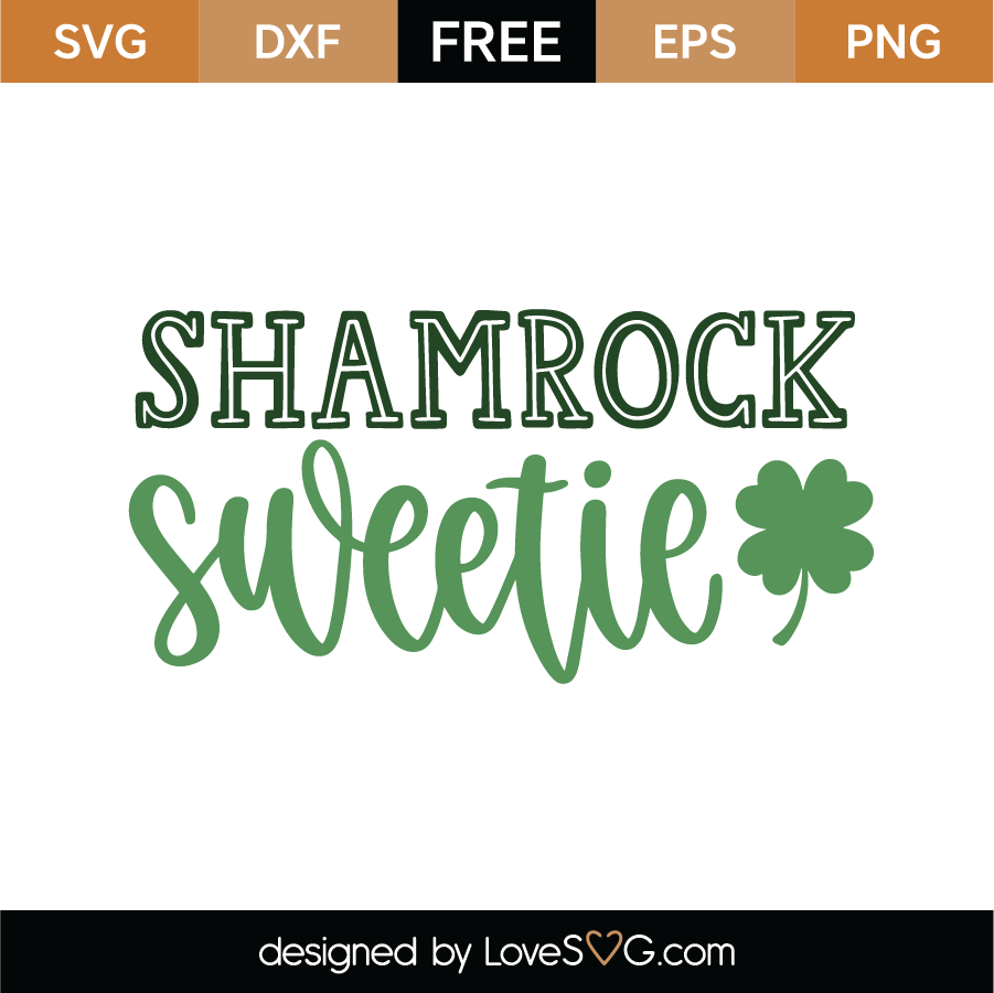 Download Free Shamrock Sweetie SVG Cut File | Lovesvg.com