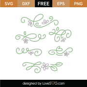 Free Dainty Flourishes SVG Cut File | Lovesvg.com