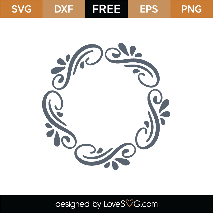 Free Black And White Wreath Svg