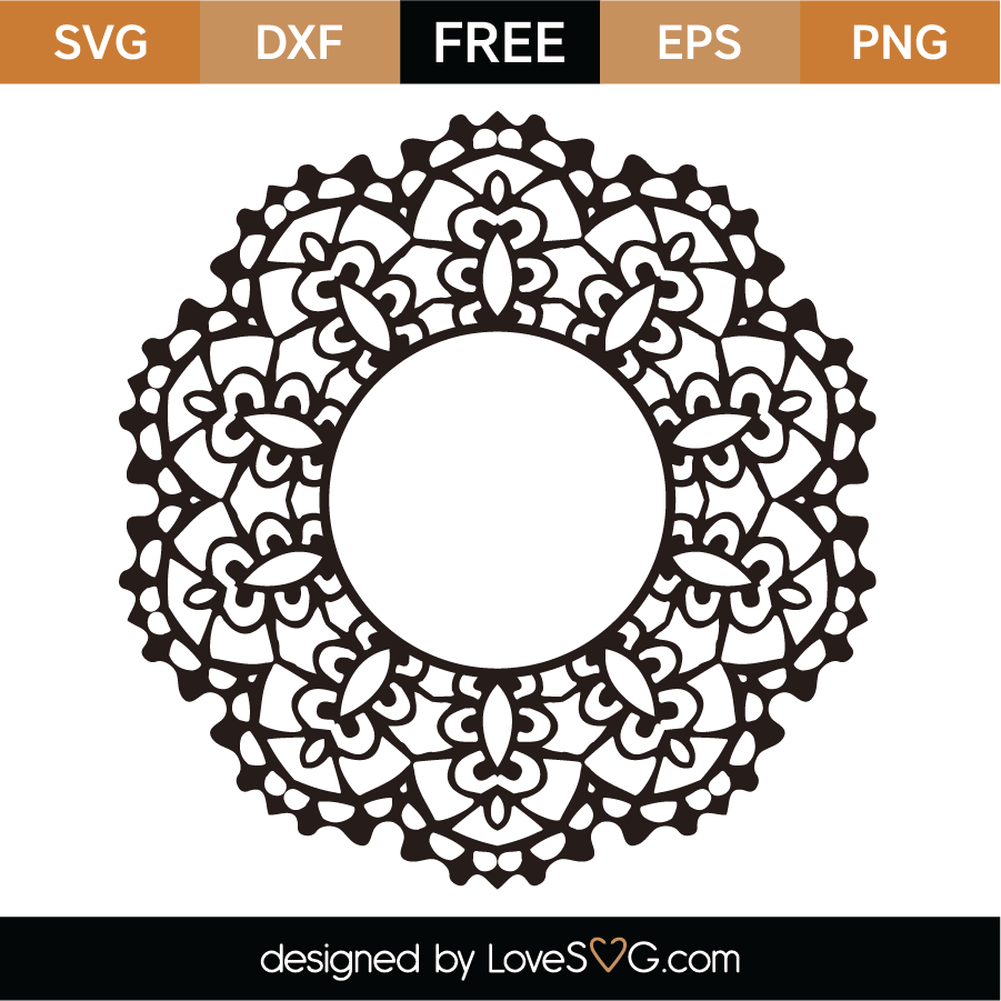 Free Mandala Monogram SVG Cut File | Lovesvg.com