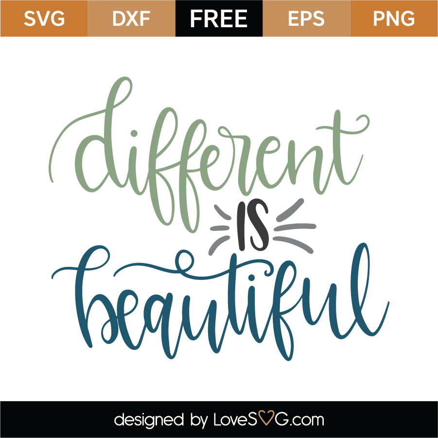 Download Free Different is beautiful SVG Cut File | Lovesvg.com