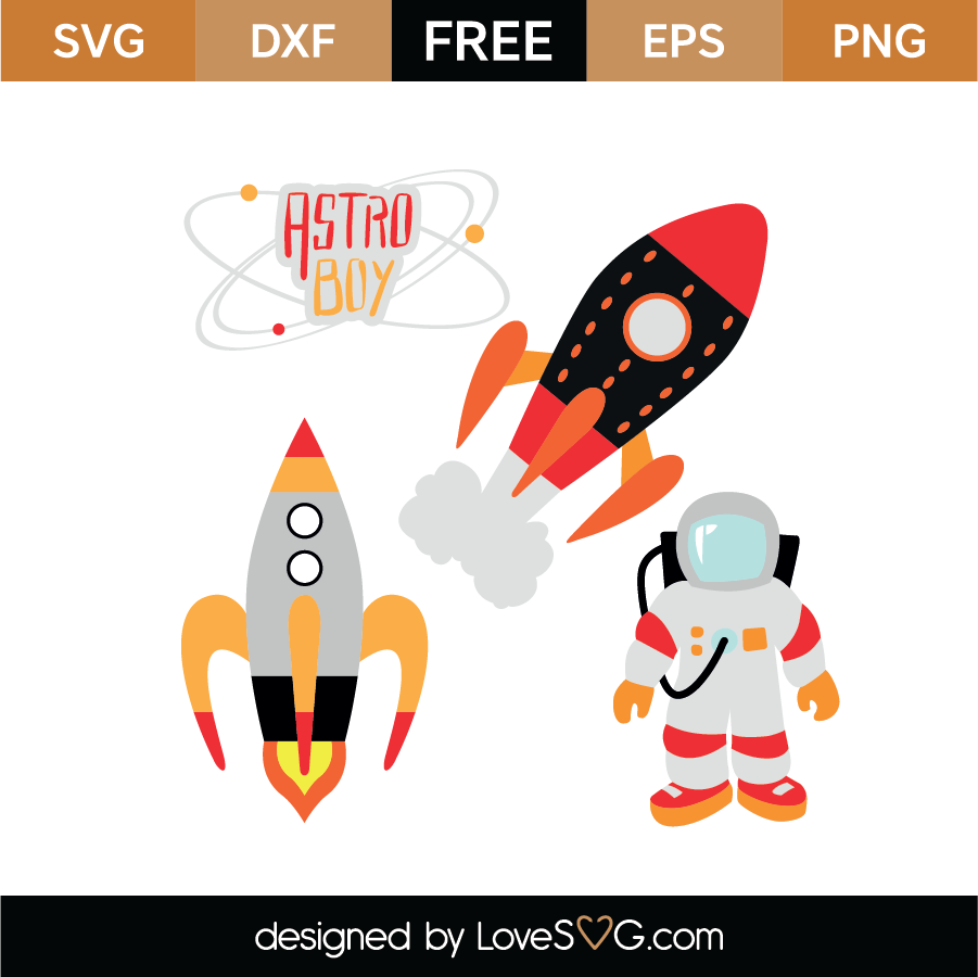 Free Astronaut SVG Cut File - Lovesvg.com.