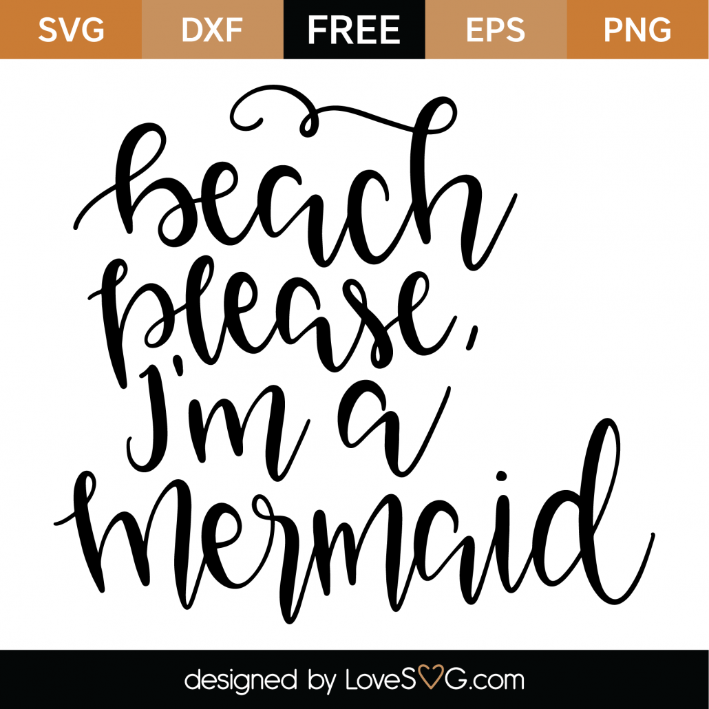 Beach Please I'm a Mermaid PNG Digital Design for Sublimation or Printing