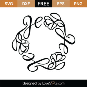 Unicorn Circle Monogram Free SVG Files - LinkedGo Vinyl