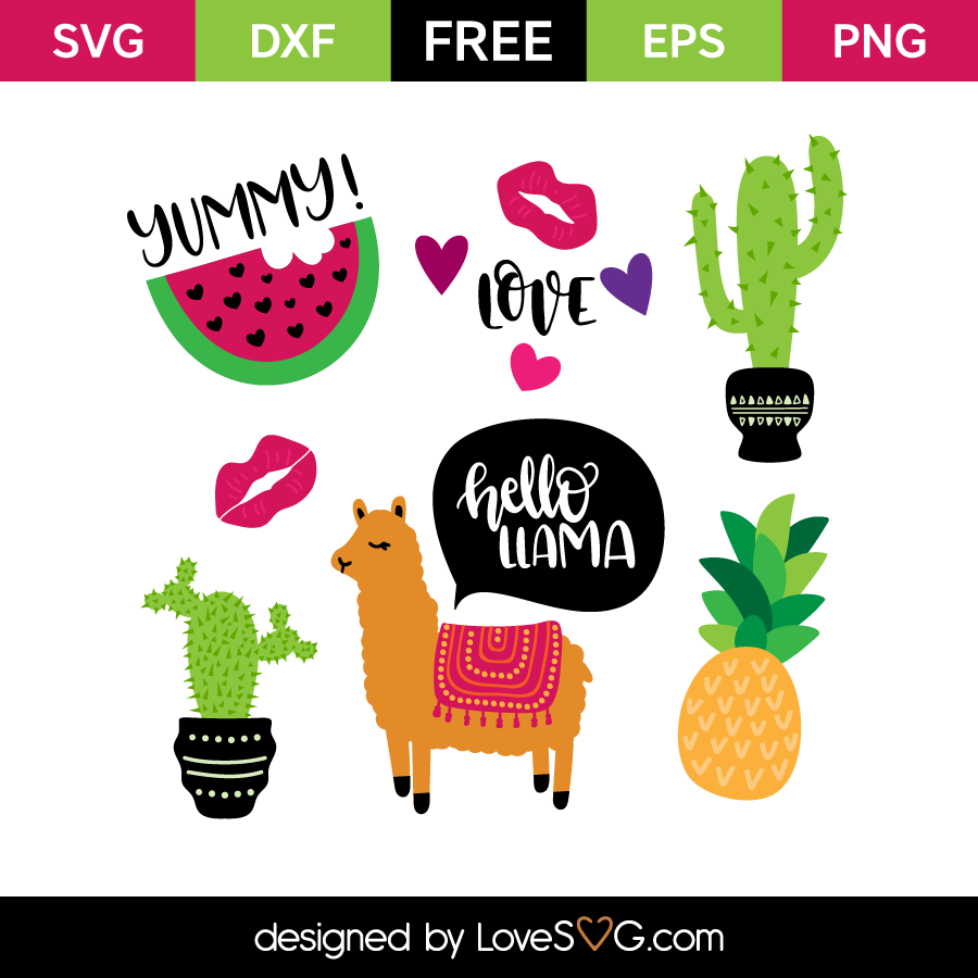 Download Cactus Pineapple Llama Designs Lovesvg Com SVG, PNG, EPS, DXF File