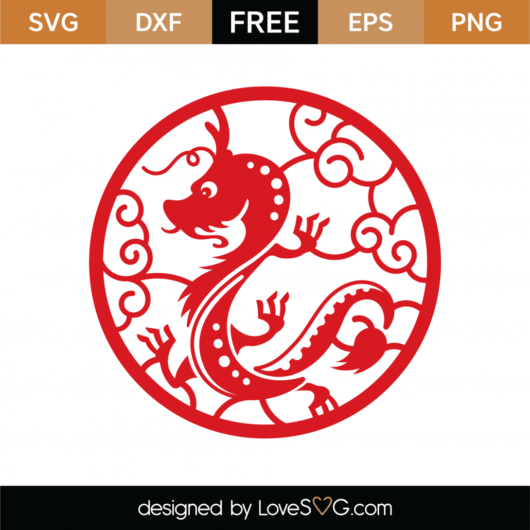 Free Chinese New Year Dragon Svg Cut File Lovesvg Com