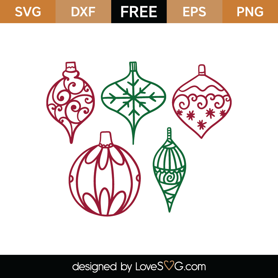 Free Christmas Balls SVG Cut File - Lovesvg.com