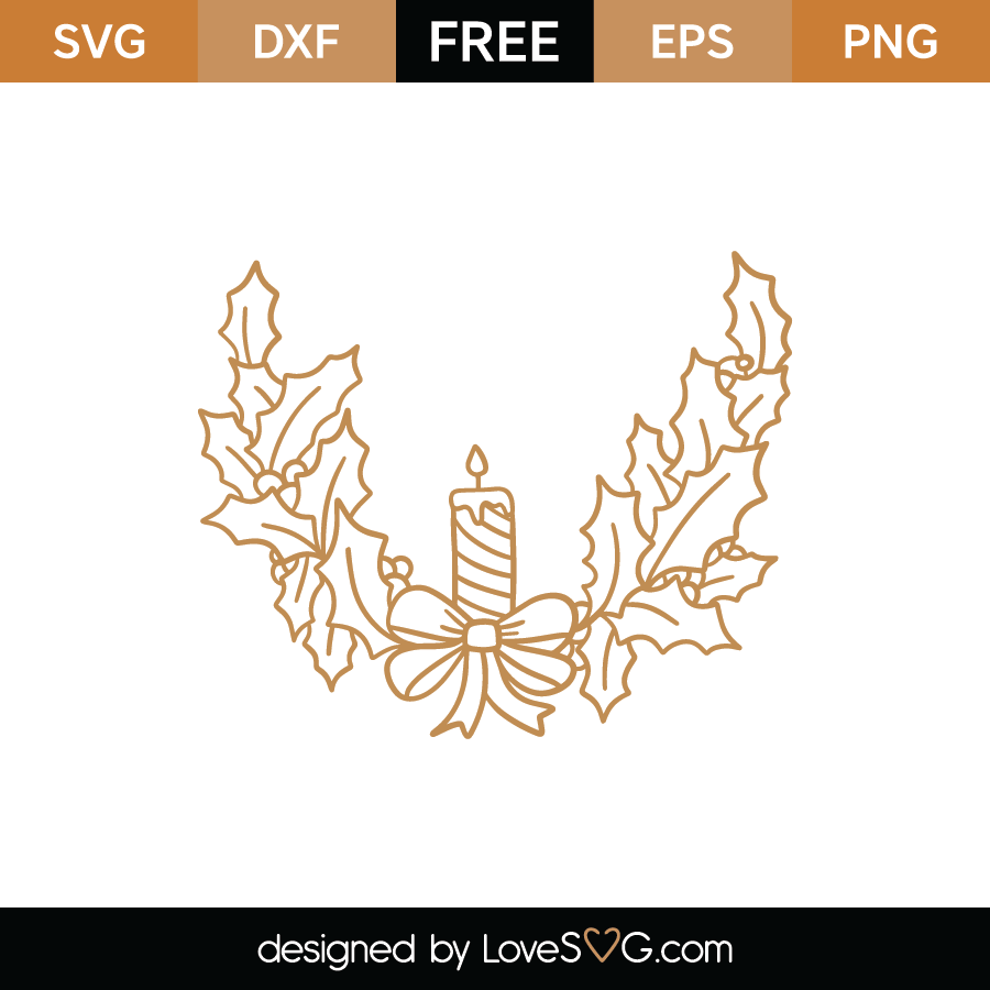 Free Christmas Candle SVG Cut File - Lovesvg.com