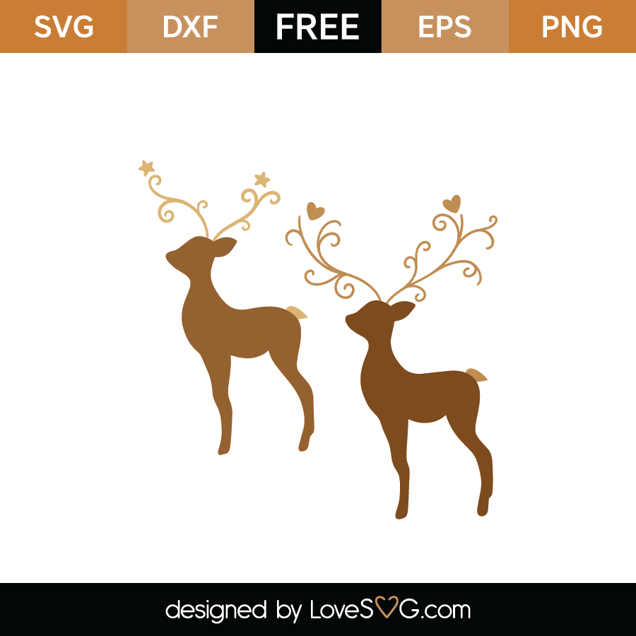 Free Christmas Deer SVG Cut File - Lovesvg.com
