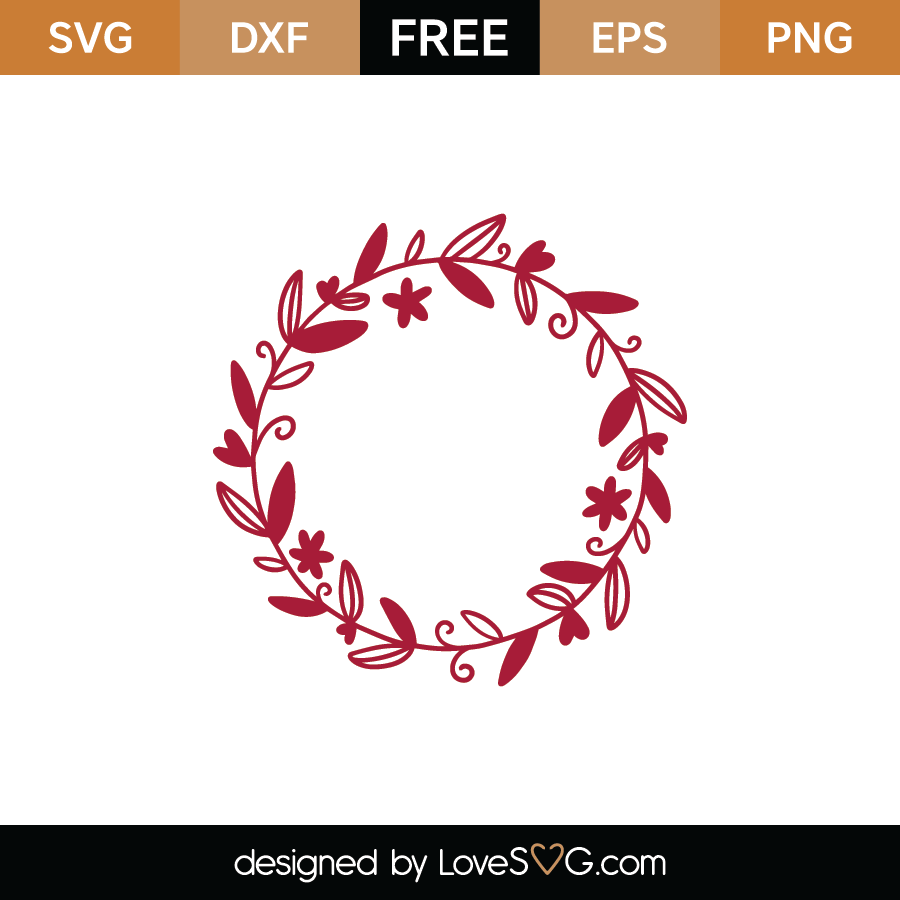 Download Free Christmas Floral Monogram Frame SVG Cut File ...