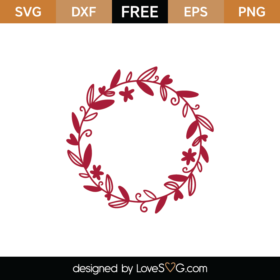 Download Free Christmas Floral Monogram Frame SVG Cut File - Lovesvg.com