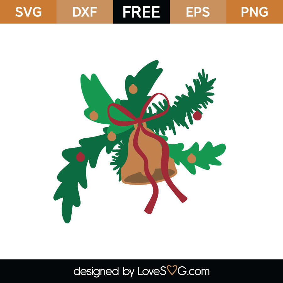Christmas Bell SVG Cut File - Lovesvg.com