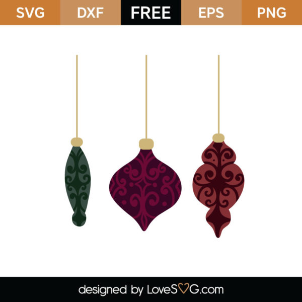 Christmas Ornaments Cutting File - Lovesvg.com