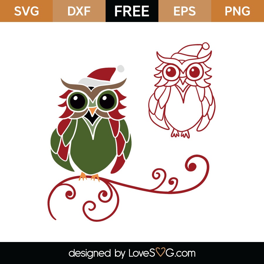 Christmas Owl Cutting File Lovesvg Com