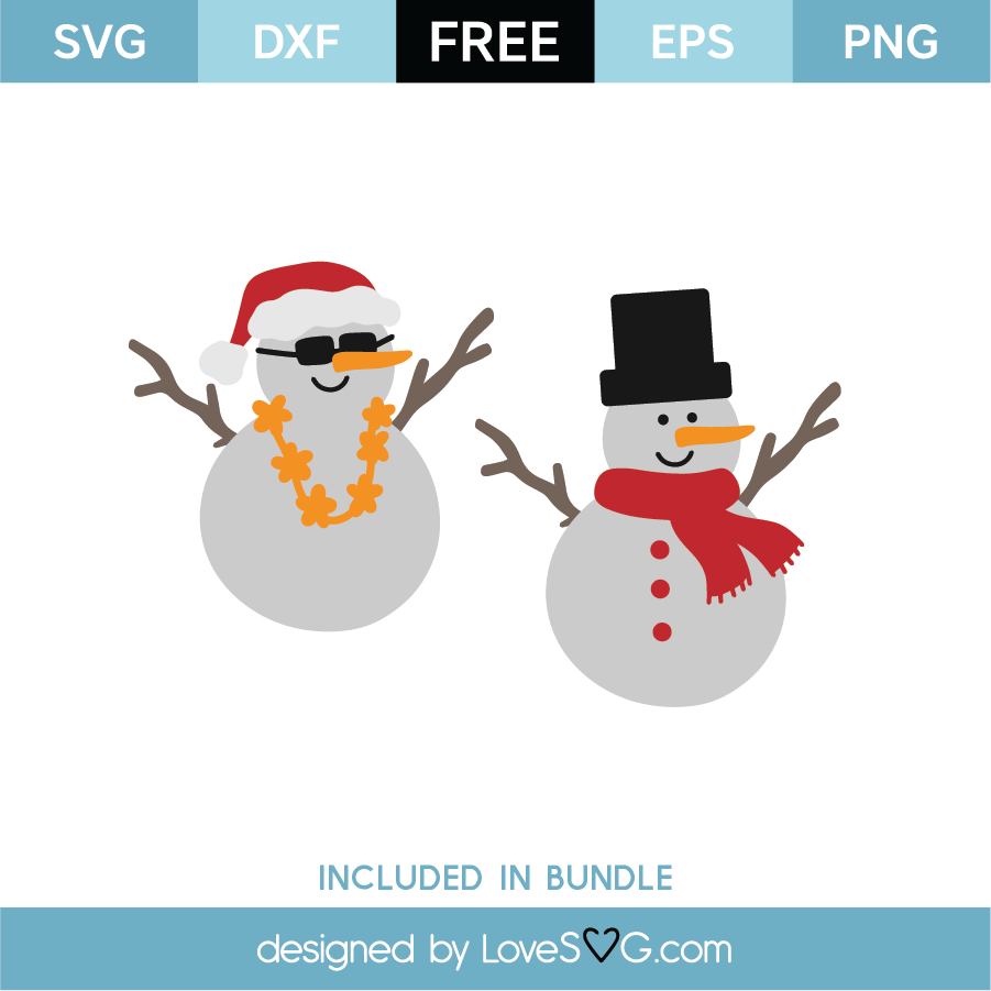 Download Free Cool Snowmen Svg Cut File Lovesvg Com