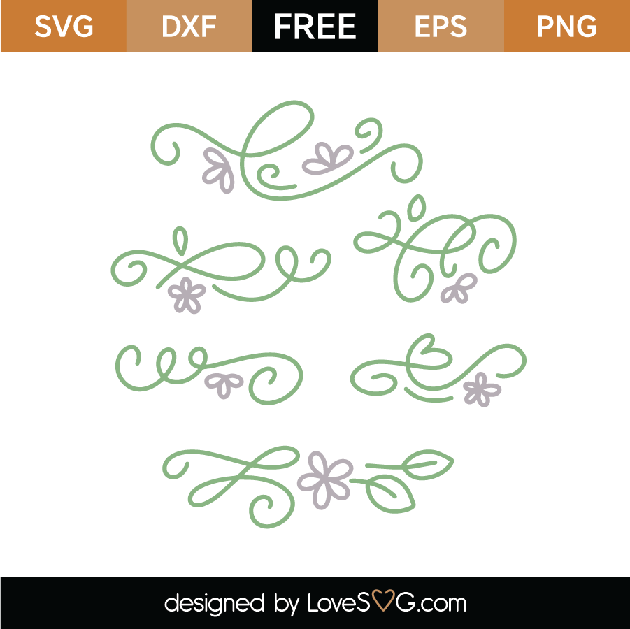 Free Dainty Flourishes Svg Cut File Lovesvg Com