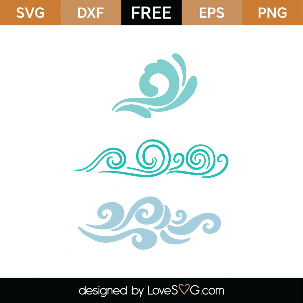 Download Free Decorative Waves Svg Cut File Lovesvg Com