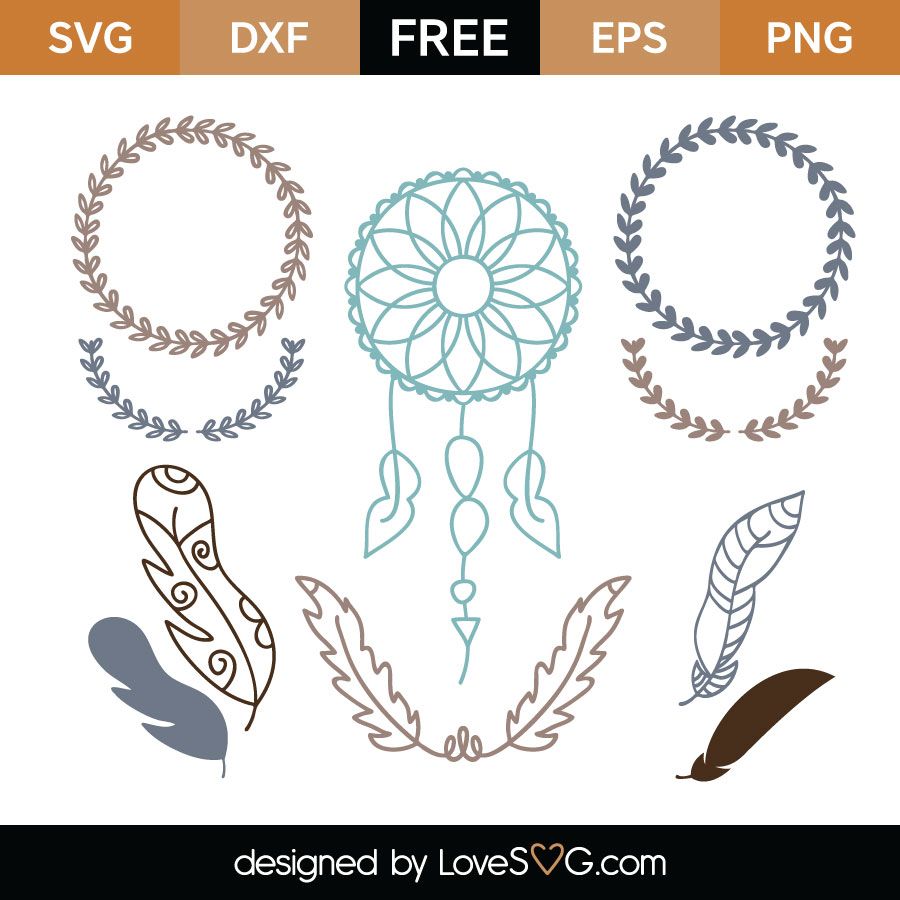 Download Dreamcatcher and Wreaths Cutting File - Lovesvg.com