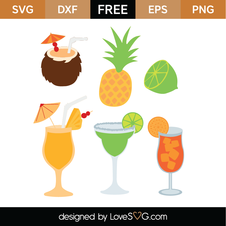 Free Drinks SVG Cut File - Lovesvg.com