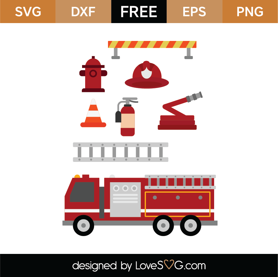 Download Free Firefighter Elements SVG Cut File - Lovesvg.com