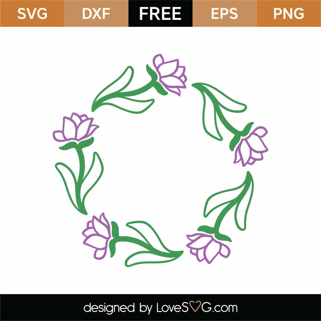 Floral Monogram Frames SVG Cut File 