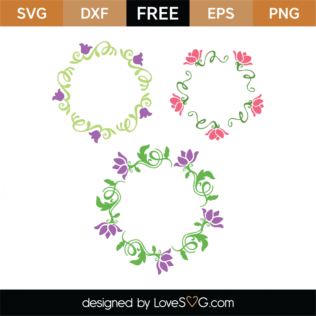 Download Free Floral Monogram Frames SVG Cut File - Lovesvg.com