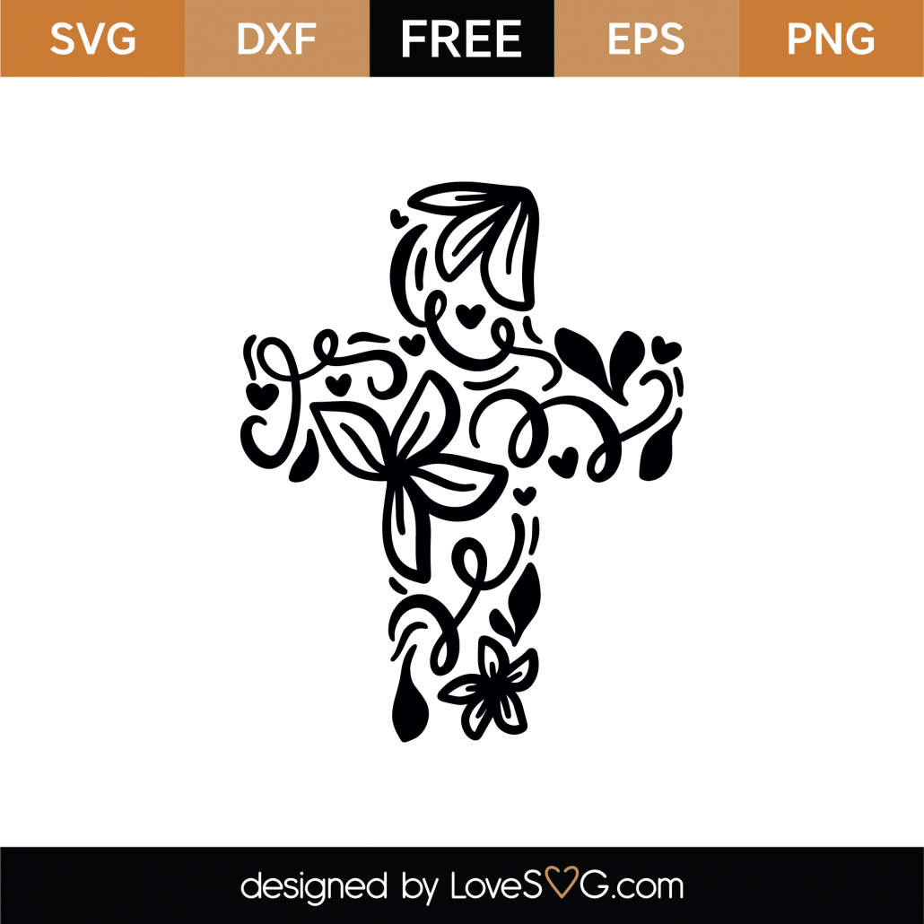 Free Flourish Cross Svg Cut File Lovesvg Com
